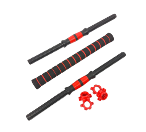 Набор гантельных грифов с соединительным коннектором AMETIST 40 см. (посад. диаметр 25 мм.) пластик